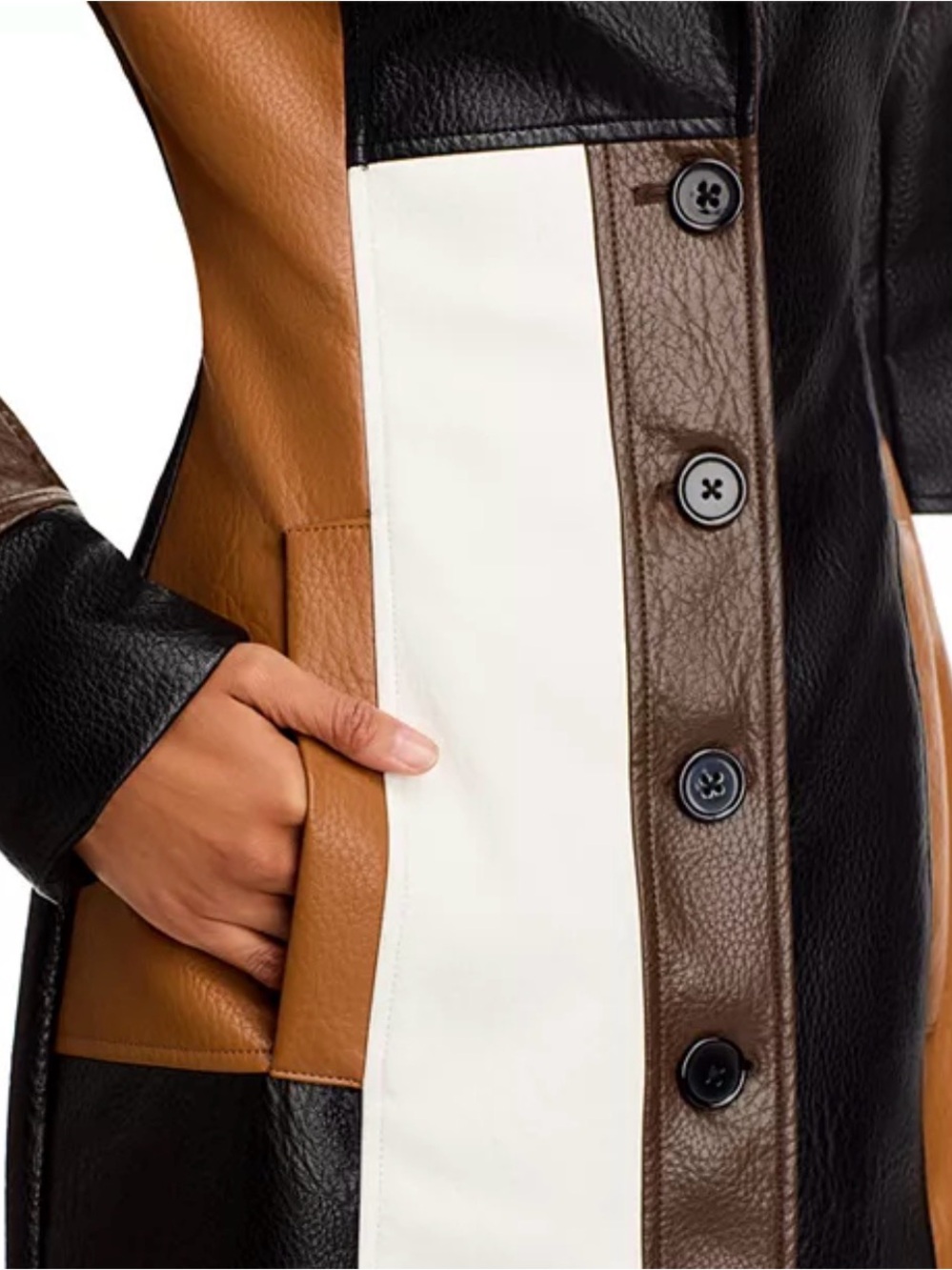 Ronny Kobo Carla Faux Leather Coat size 8 - Picture 7 of 17